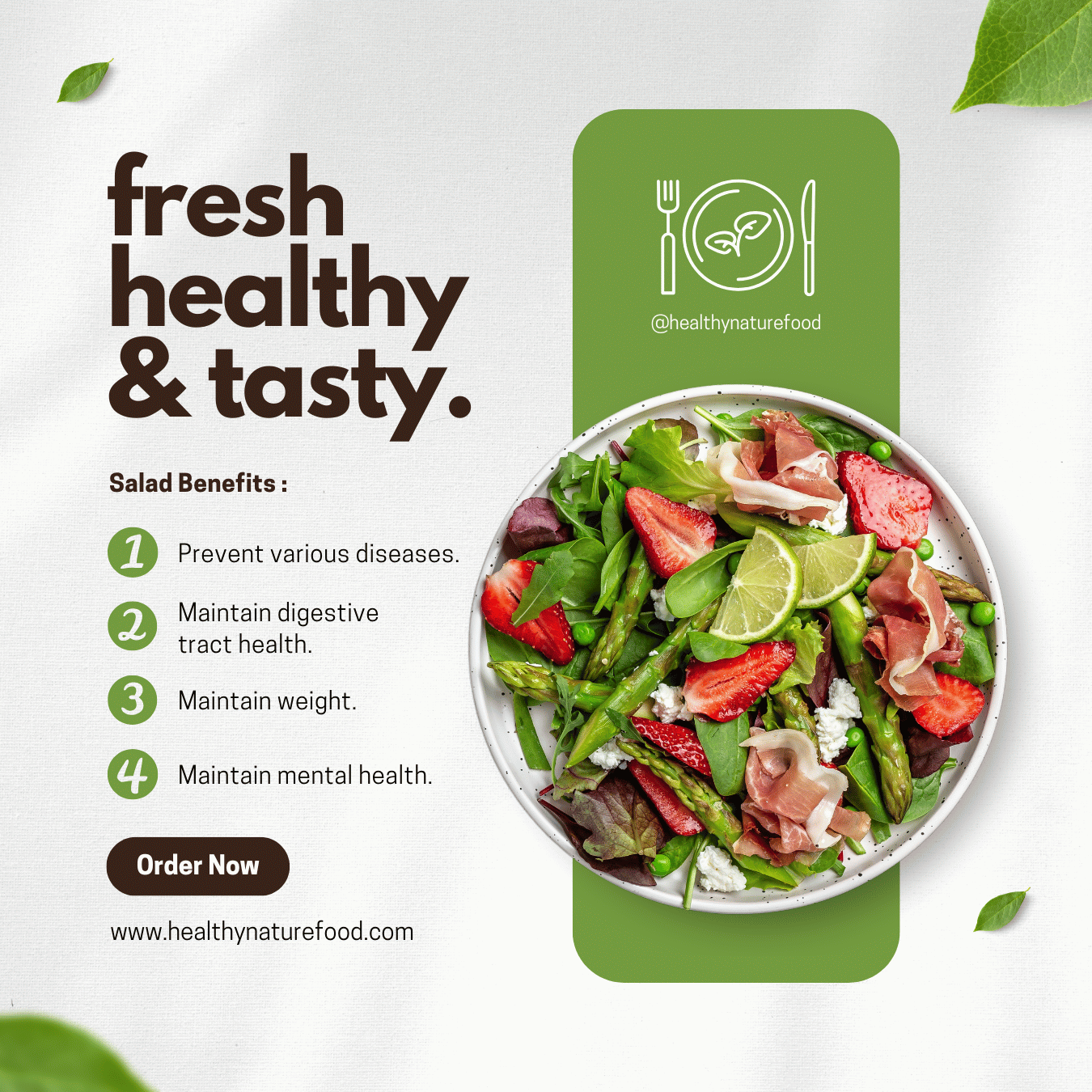 Social Media Management - Fresh Vegetables & Salad